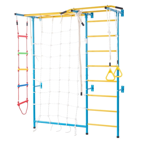 Indoor Jungle Gym for Toddlers, 7-in-1 Climbing Playset with Carbon