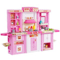 Kids Kitchen Playset, 3-in-1 Toddler Kitchen with Simulated Spray,